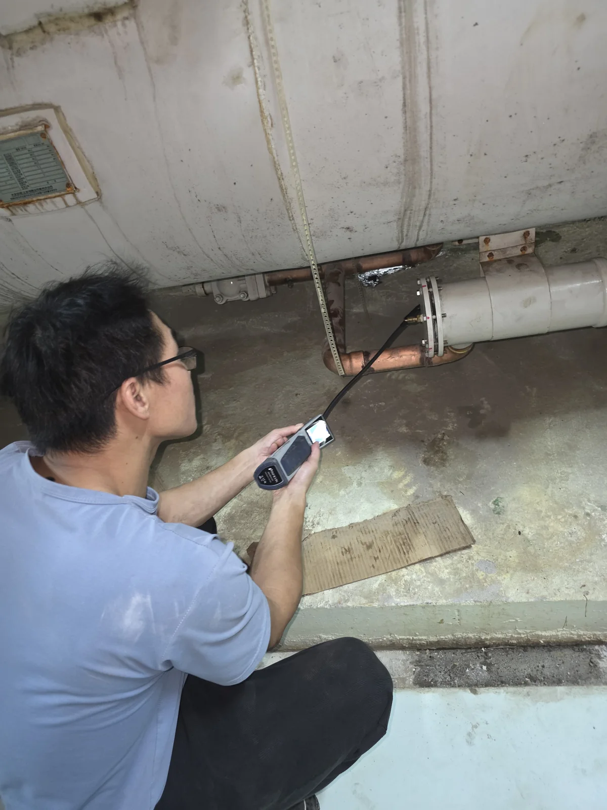 麦克维尔螺杆式冷水机组系统进水检修 · 油侵水管路排查与压力复测 现场记录 5